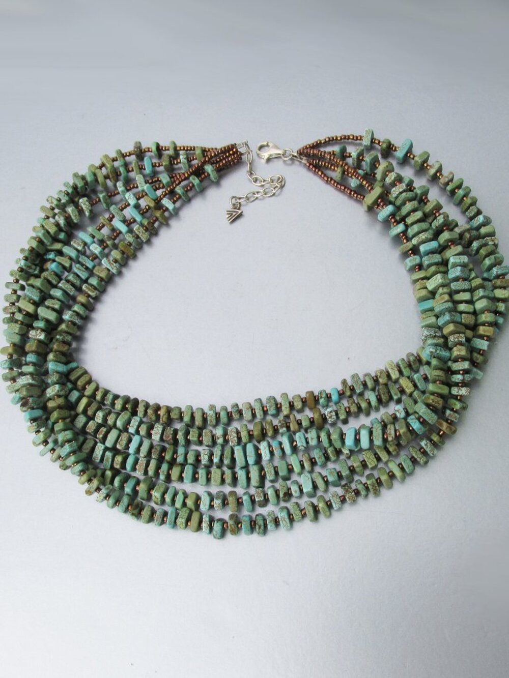 Retired SILPADA 6 Strand CASCADING WAVE Howlite Bead Necklace N1535